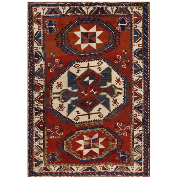 19th Century Caucasian Kazak Lori Pambak Carpet